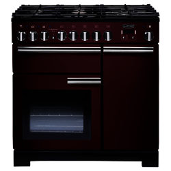 Rangemaster Professional Deluxe 90 Dual Fuel Range Cooker Cranberry